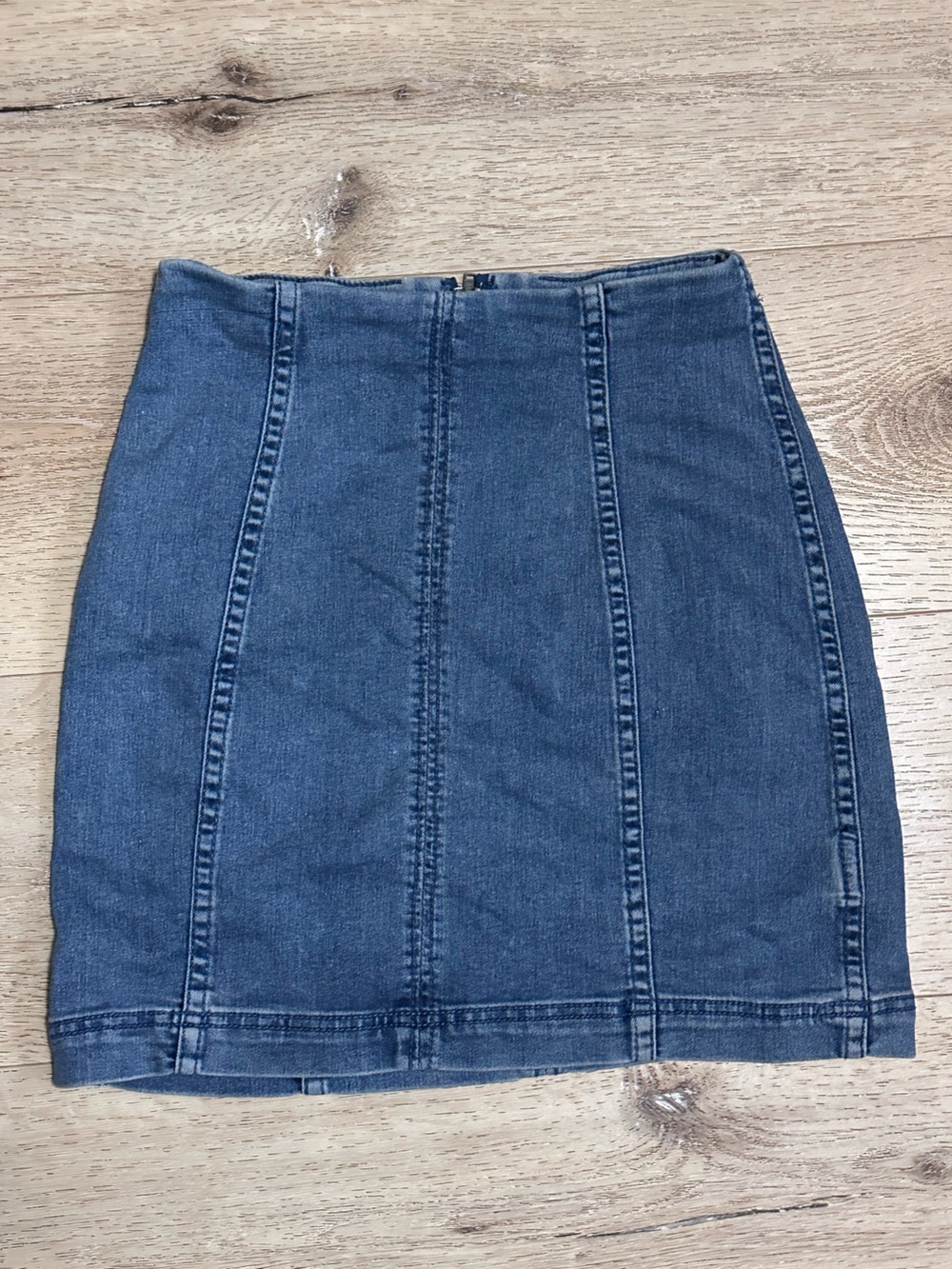 Free People Blue Denim Mini Skirt